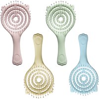 Cute Cat-Themed Hairbrush for Girls: Volumizing & Massaging, Soft-Toned, Portable Openwork Design