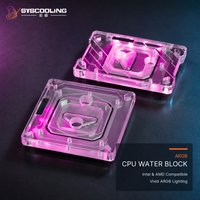 Syscooling CPU Water Cooling Block For AMD Ryzen 3 5 7 9 INTEL LGA1200 1700 ARGB lighting Synchronous motherboard CPU cooler