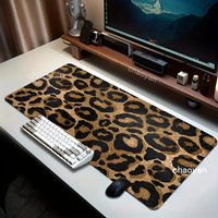 Leopard pattern Mouse Pad Mous Pad Pc Gamer Computer Accessories Mousepad Gaming Laptop Keyboard Carpet Large Desk Mat rug