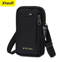 Men Multipurpose Waist Bag Mobile Phone Bag Crossbody Bag Daily Multi-layer Zipper Purse Sports Casual Outdoor Travel Nylon Bag