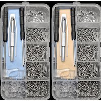 Viewring 500 Pcs Eyeglasses Sunglass Repair Tool Kits With Screws Nose Pads Ear Hooks Screwdriver Nuts Optical Parts Assorted