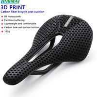 LINGMAI Ultraleichter Vollcarbon 3D-gedruckter Sattel 162 g Fahrradsitz Rennrad MTB Bergkies Sitzgelegenheit für Männer Frauen Fahrradteile
