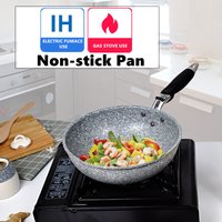Poêle à frire antiarina pour la maison, poêle wok, chaudron, cuisinière à induction, poêles à frire, poêle à crêpes, poêle à œufs, cuisinière à gaz, 28 cm, 26 cm, 24 cm, 20cm