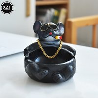 Nordic Style Cute Cartoon Dog Resin Ashtray Office Desktop Cigarettes Holder Creativity Home Decoration Smoking Accessories