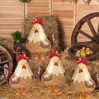 2pcs Chicken Foil Balloons Farm Hen Foil Balloon for Birthday Shower Farm Animal Party Decortation Festival Photography Props