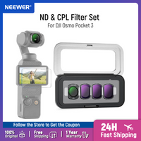 NEEWER ND & CPL Filter Set ND16 + ND64 + ND256 + Circular Polarizing Action Camera Lens Filter Accessories for DJI Osmo Pocket 3