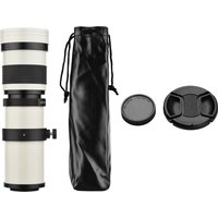 Portable Camera MF Super Telephoto Zoom Lens F/8.3-16 420-800mm T Mount Universal 1/4 Thread Replacement for DSLR SLR Cameras