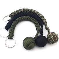 Use this braided outdoor paracord key ball Outdoor protection tool Outdoor paracord survival keychain 1PC
