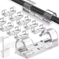 Cable Clips Organizer Drop Wire Holder Cord Management Self-Adhesive Cable Manager Fixed Clamp Wire Winder For Home Office Car