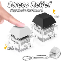 1Pc Key Switch Keychain Shaft Tester Mechanical Keyboard Fidget Toy Button Satisfying Click Sound Decompression Toys Gifts