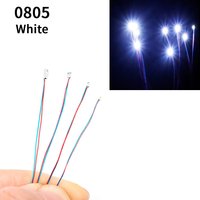 10pcs/Bag 0805 1206 SMD Lamp Wired Micro Litz Led Pre-Soldered Chip Wired 3V Railway Model Toy Light DIY Leads Wires 30cm