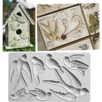 Birds,Swallows Silicone Mold Fondant Cake Decorating Silicone Mould Clay, Gumpaste Sugarcraft Chocolate Baking Tool Kitchenware