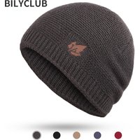 2023 Neue Winter-Strickmützen für Herren und Damen im Freien, warme Verdickung plus samtlose Mützen, Skullies-Marke, Winterski, männlicher Knochen