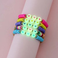 5Pcs/set Handmade Luminous Love Heart Beads Bracelet for Woman Girls Friendship Party Birthday Jewelry Gift