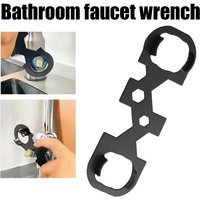 4-in-1 Bathroom Faucet Wrench - Hose Nut, Valve Bubbler, Install/Remove, Home Maintenance Hand Tool