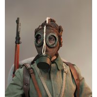 1/6 DID D11014 Soldier Doll Action Mini Toys Model Gas Bottle Mask Dog Tab Accessories For 12" DID Action Scene Component DIY