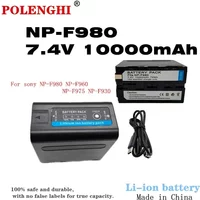 10000mAh NP-F980 Camera Battery Full Or Semi Decoding Compatible with Sony NP-F970 F960 F550 F570 QM91D NP-F975 - Replacement Po