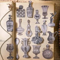Journal GO 30pcs Silver Old Dreams Stickers Vintage Bottles Scrapbook Materials Collage Junk Journal Planner diy Retro Decals