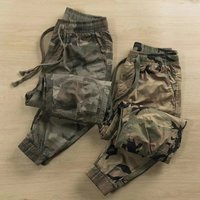 Men's Camouflage Work Trousers Spring Autumn American Retro Welding Resistant Anti-Dirty Wearable Long Pants Casual Cotton