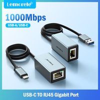 Lemorele TC48 USB Ethernet Adapter USB3.0 1000Mbps USB RJ45 Network Card for Laptop Xiaomi Mi Box S Nintendo Switch USB Lan