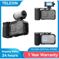 TELESIN Hand Grip Aid Remote Control Kit Aluminum alloy Set For DJI OSMO Action6 Rabbit Cage Quick release Protective case