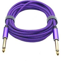 Nylon Braided 6.5mm Jack Audio Cable 6.35mm Male to Male Aux Cable for Guitar Mixer Amplifier - Durable Audio Connection