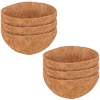 AS60-6 Pcs Round Coconut Liner Natural Coconut Fiber Basket For Hanging Baskets Planters Flowers