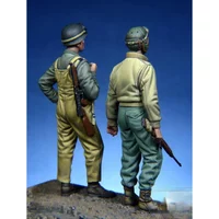 1/35 Resin unpainted model kit, military theme, American tank crew unassembled and unpainted GK