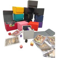 100+flip side plug-in card box, leather planet card storage box, game peripheral card box, game king storage card box