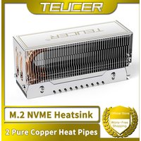 TEUCER M2-10 Dual Heat Pipe Heatsink M.2 2280 NVMe SSD Cooler with Thermal Pad Computer Accessories