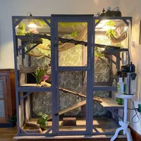 sf-SDCH011-B Eco-friendly Outdoor Wooden Enclosure for Reptile Cage Chameleon Lizards Guanas Cage Cat House*