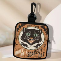 Halloween Pumpkin, Skull, Bat Pattern Large Capacity Coin Wallet Waterproof Digital Animals Coin Wallet Storage Bag 618
