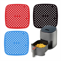 Reusable Air Fryer Pad, Silicone Non-stick Air Fryer Liner, Easy-to-clean Household Kitchen Tool, Practical Home Kitchen Gadget