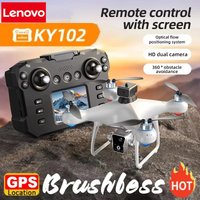 Lenovo KY102 MAX Drone Professional 8K Aerial HD Dual Camera Screen Controlled Brushless Obstacle Avoidance RC Quadcopter Drone