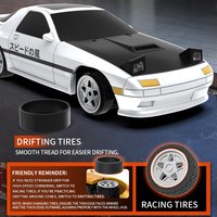 1/43 RC Drift Car with Gyroscope Full Proportion 2.4G 4WD Remote Control Car Simulation Model Racing Car Toys Gift JJRC C8827
