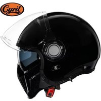 Open Face Motorcycle Helmet Double Lens Modular Helmet DOT ECE APPROVED CYRIL OP12A Retro Moto Helmets