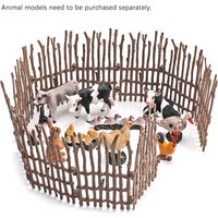 10Pc/Set Fence Decoration Model Simulation Farm Ranch DIY Sand Table Fence Accessories Static Trumpet Children Toy