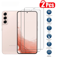 2PCS HD Original Protection Tempered Glass for Samsung Galaxy S22 S21 S23 S24 PLUS Screen Protector ON SAMSUNG S20 S21 S23 S22