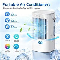 Portable Cooling Fan with Seven-Color Night Light, 900ml Large Capacity, USB Interface, Suitable for Living Room, Bedroom, Etc image 4