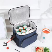 1Pcs Camping Lunch Bag Food Thermal Box Durable Waterproof Office Cooler Lunchbox With Adjustable Shoulder Strap Insulated Case