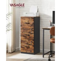 VASAGLE 3-Drawer Vertical File Cabinet, Filing Cabinet for Home Office, with 3 Lockable Drawers, Adjustable Hanging Rail