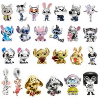 Original Charm Beads,Pixar Remy Dangle&Winnie the Pooh Piglet Dangle Charm,Fit Pendant Bracelet Women Jewelry Gift
