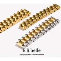 E.B.belle 2025 New Stainless Steel Gold Plated Detachable Wristbands Bracelets Bangles For Women Men Gold Wrap Bracelets