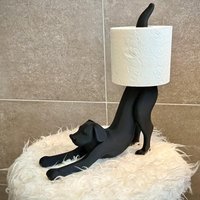 Adorable Bathroom Decor And Storage, Fun Toilet Paper Holder Cute Stretching Dog/Cat/Lion Tissue Holder