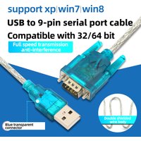 1PCS USB to Serial Port 9-Pin Data Cable HL-340 Chip to RS232 Converter Male Female USB2.0 to DB9 Interface Conversion Cable