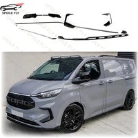 2023+ For Transit Custom MK2 Full Body Kit - Black Exterior Styling Set with Roof Spoiler, Front Lip Side Skirts & Rear Diffuser