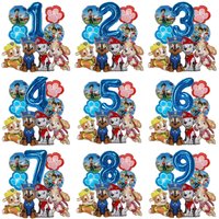 9pcs PAW Patrol Balloon Birthday Decoration Aluminum Film Digital Balloon Set Dog Chase Marshall Skye Kids Party Supplies Toys