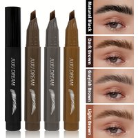Waterproof four-pronged eyebrow pencil, hair-like eyebrow pencil, smudge-proof, natural-looking eyebrow makeup