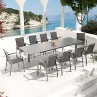 High End Luxury Aluminium Outdoor Garden Furniture Set Tables Stackable Patio Chair Designer Seating Area Outside Yard Terrace