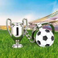 Football Souvenir Key Chain Soccer Fans Keychain Bag Pendant Magic Key Ring European Cup Trophy Boy Men Gift Accessories